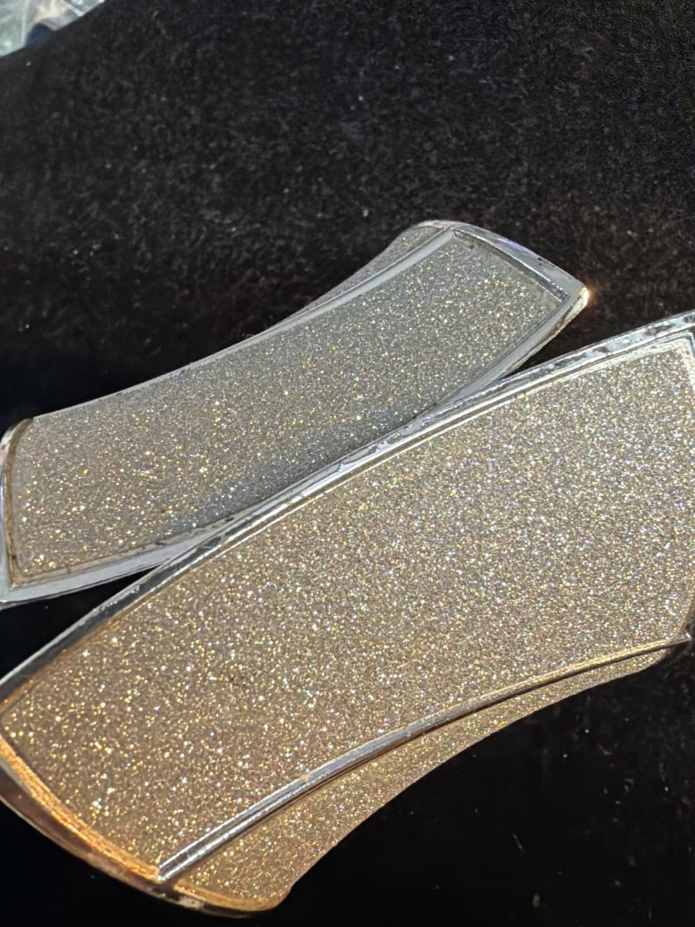 Wrap Around cuff bracelet silver tone glittery style 3” width fashion